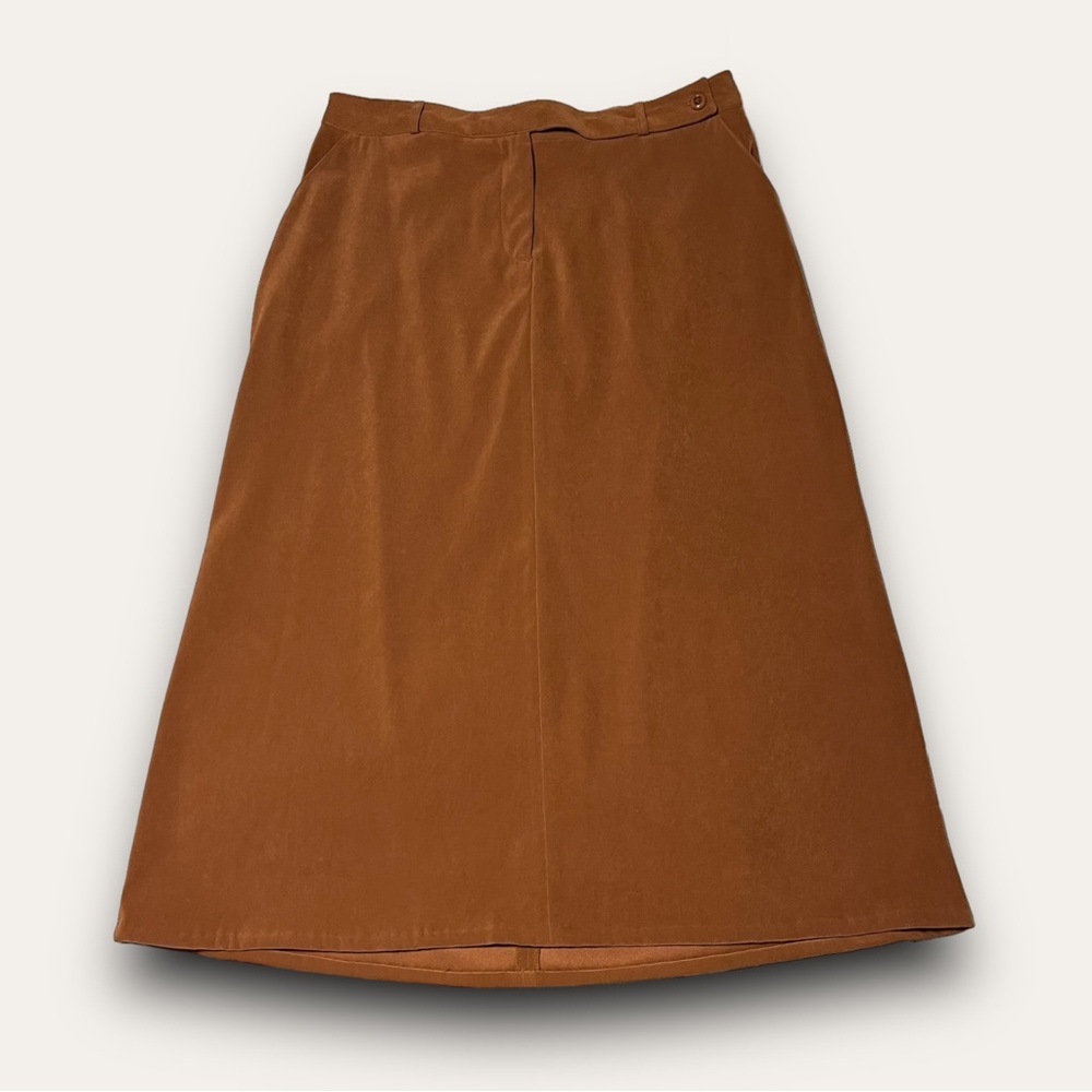 Vintage Brown Midi Skirt
